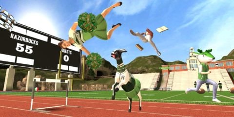 Goat Simulator cheerleader